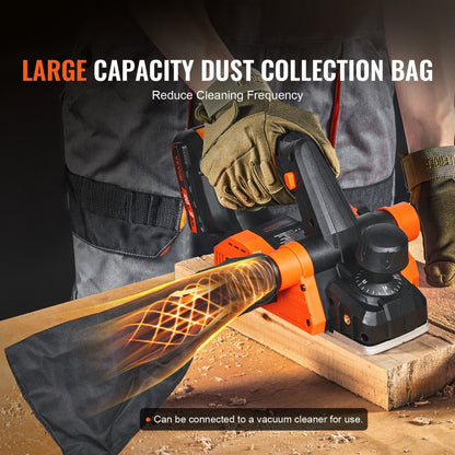 DB18V-821 - Portable 3-1/4" Cordless Electric Hand Planer, 16500 RPM