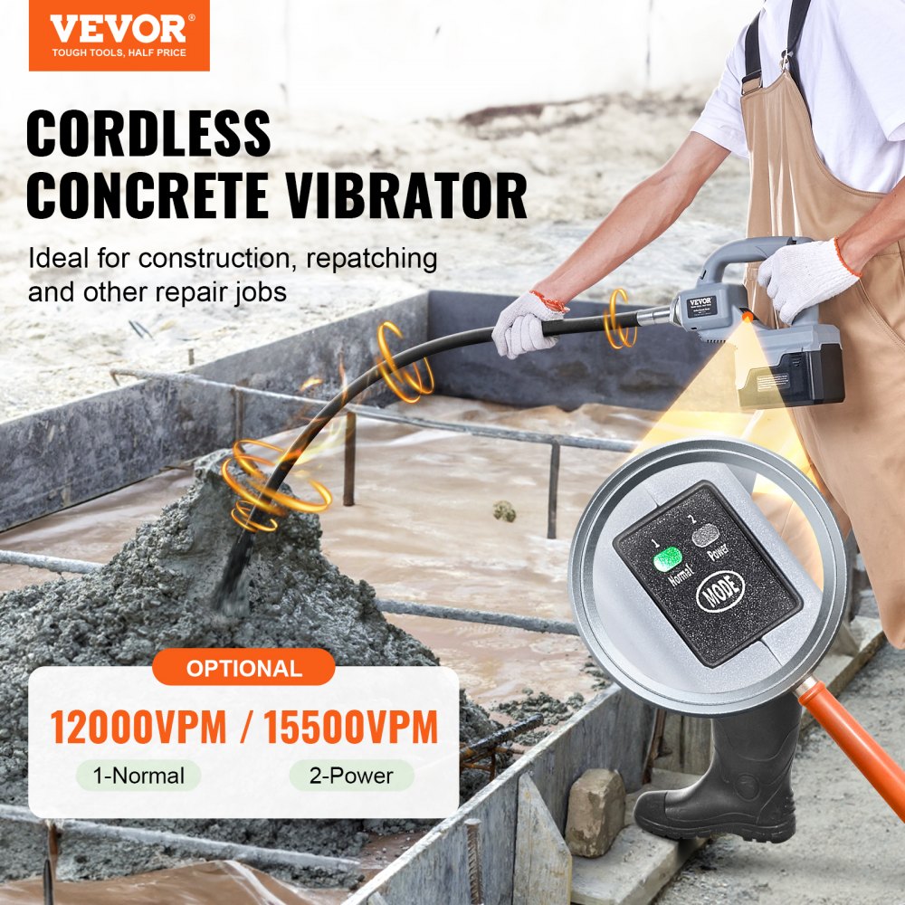 FTC5220 - 18V Cordless Concrete Vibrator with 7.7-Inch Head and Carry Case