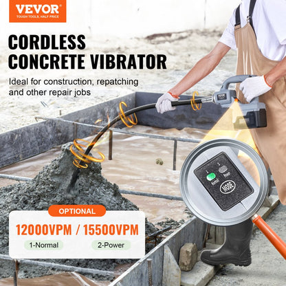 FTC5220 - 18V Cordless Concrete Vibrator with 7.7-Inch Head and Carry Case
