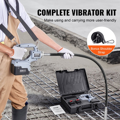 FTC5220 - 18V Cordless Concrete Vibrator with 7.7-Inch Head and Carry Case