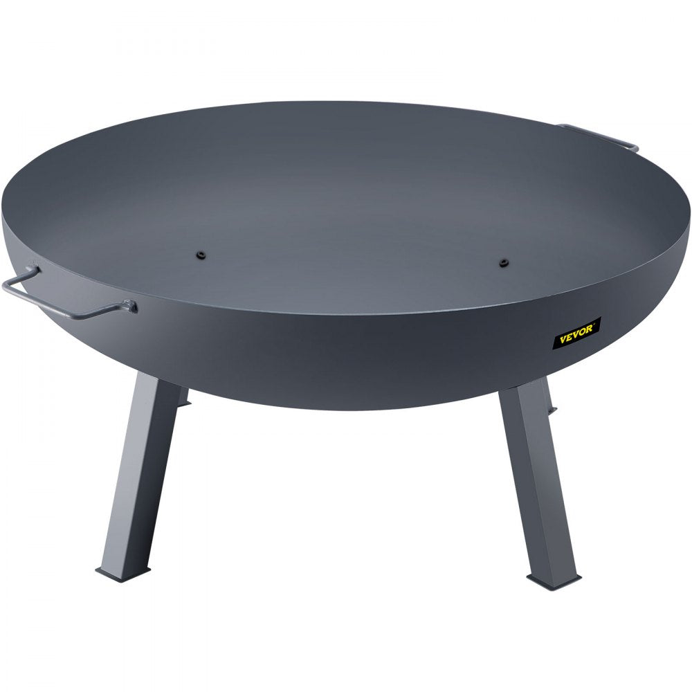 VV-FPB-34 - 34-Inch Durable Carbon Steel Fire Pit Bowl with Handles