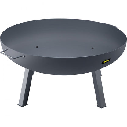 VV-FPB-34 - 34-Inch Durable Carbon Steel Fire Pit Bowl with Handles