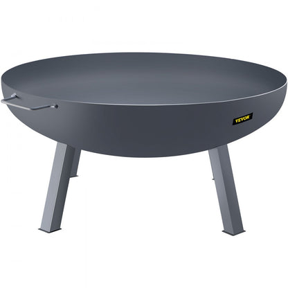 VV-FPB-34 - 34-Inch Durable Carbon Steel Fire Pit Bowl with Handles
