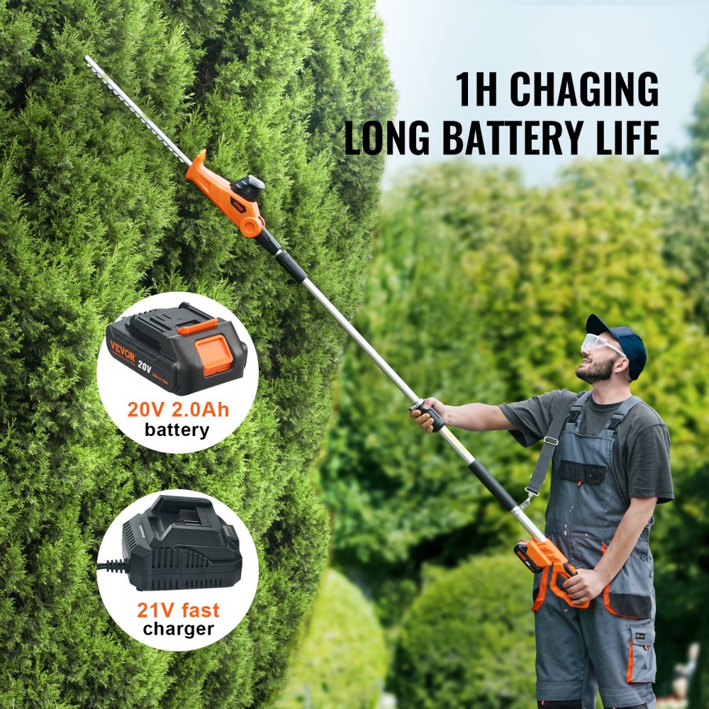 ET1611 - Lightweight 20V Cordless Hedge Trimmer with Impressive Battery Life
