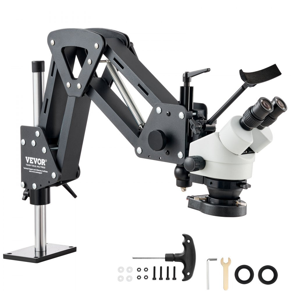 JH-1A - VEVOR 7X-45X Microscope, 15.7" Adjustable Stand & LED Light