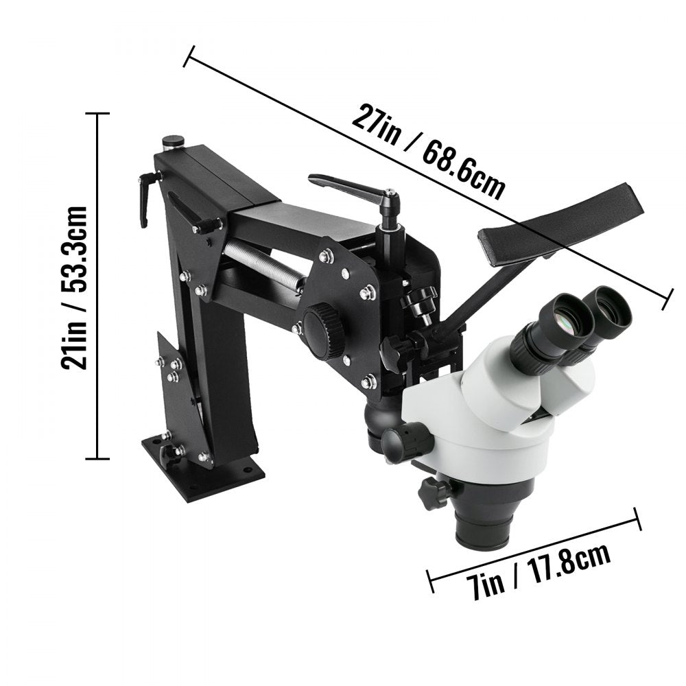 Jewelry Microscope Stand - 7X-45X Multi-Directional Precision Optics