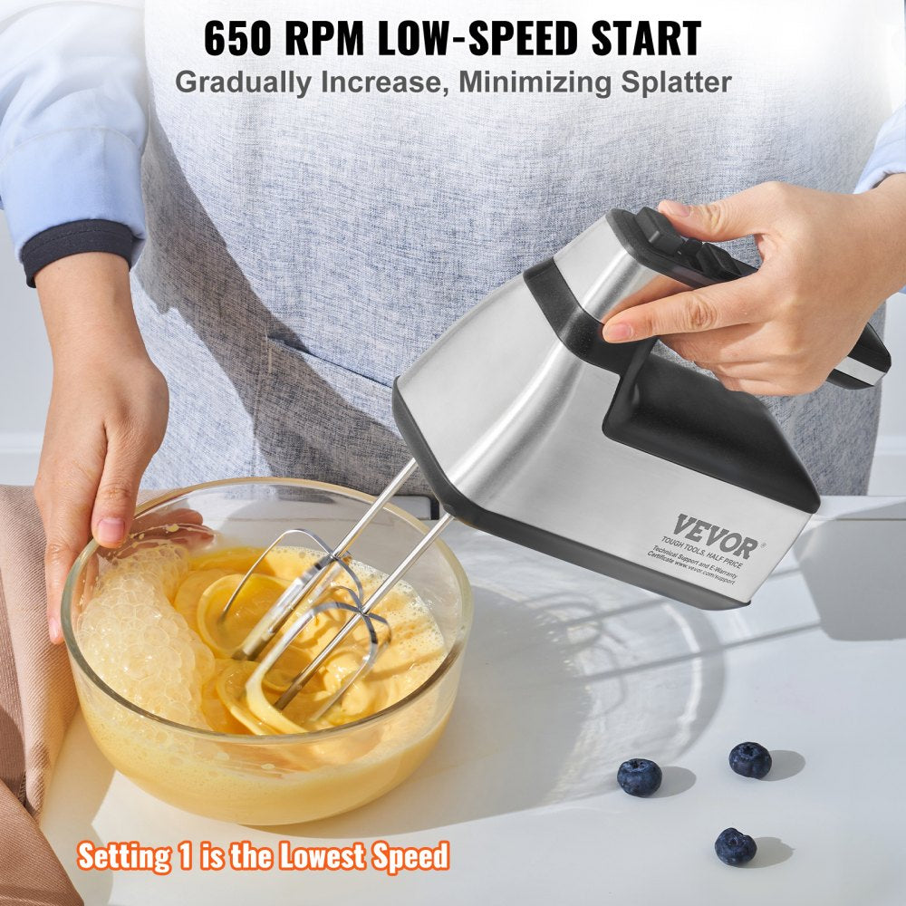 HM1410 - Cordless 250W Hand Mixer with Turbo Boost & Quiet Operation