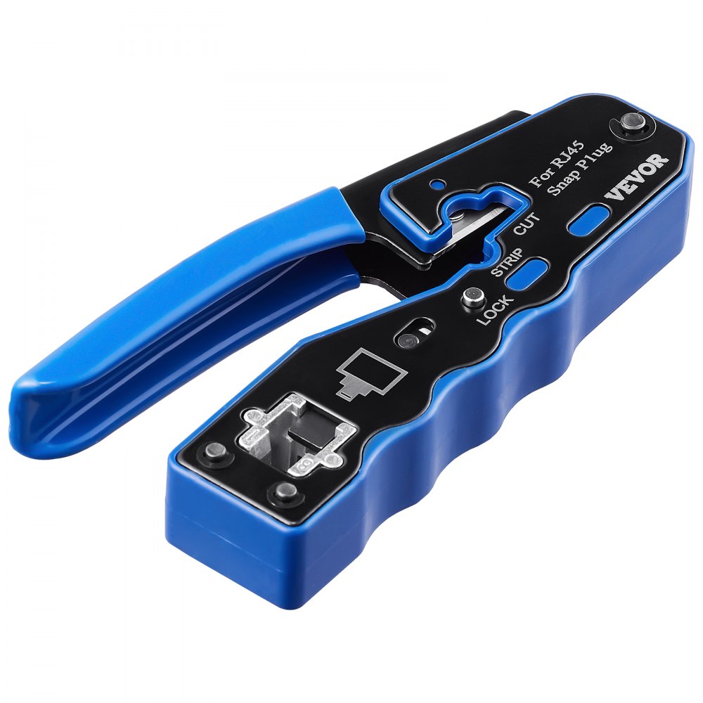 HT-08P6 - VEVOR 3-in-1 Crimp Tool Kit for Cat5e & Cat6 Cables