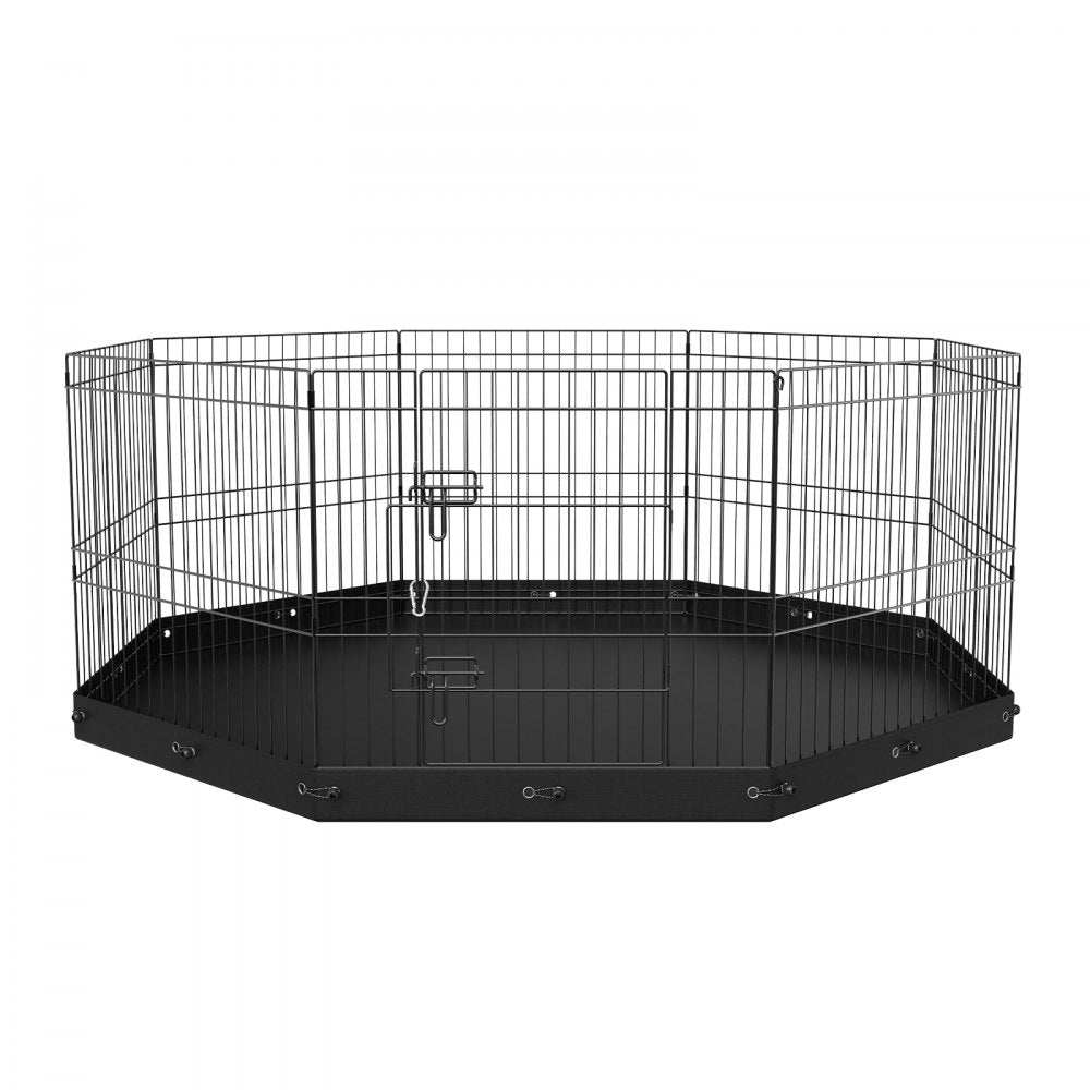 BSL6161-1 - 24" High Customizable Metal Dog Playpen with Waterproof Mat