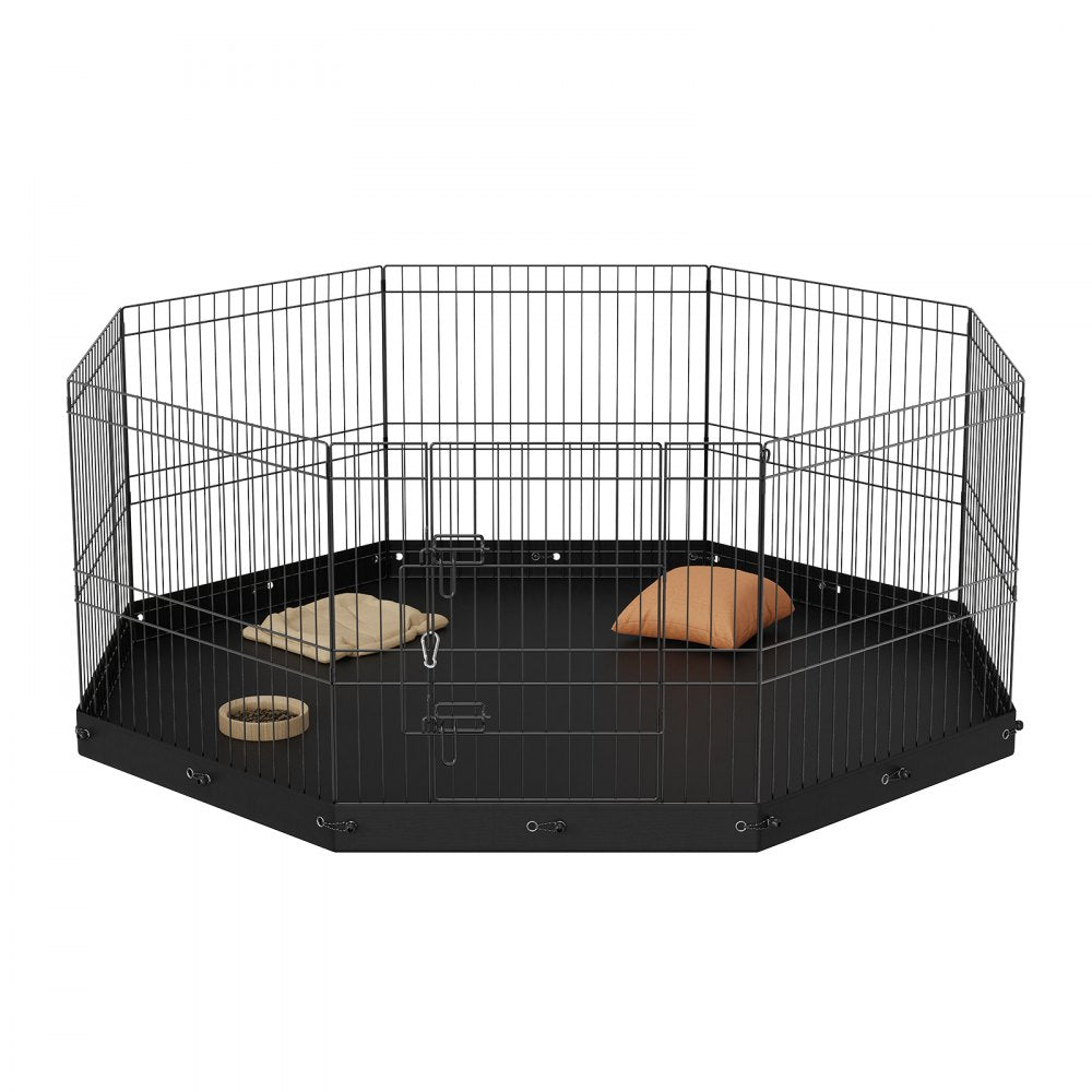 BSL6161-1 - 24" High Customizable Metal Dog Playpen with Waterproof Mat