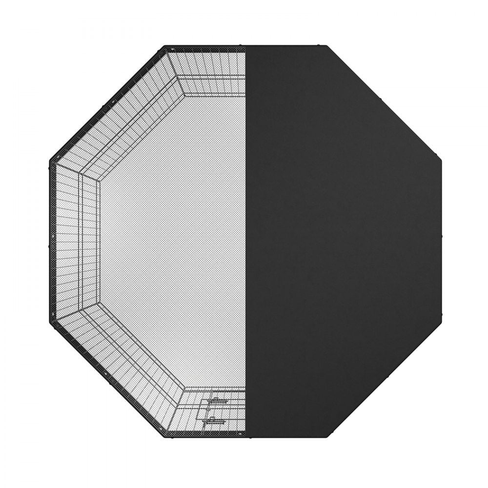 BSL6161-2 - 63" Octagonal Dog Playpen with Top Cover, 8 Panels