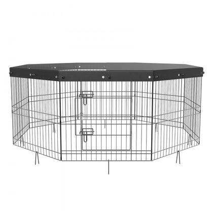 BSL6161-2 - 63" Octagonal Dog Playpen with Top Cover, 8 Panels