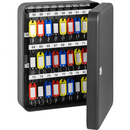 010319271742 - 12"x9.4" Wall-Mounted Key Organizer in Durable Steel