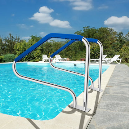VV-YCFS-4W 49X34YC - 34" Stainless Steel Pool Handrail with Detachable Grip
