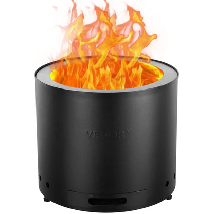 6834-38 - 15" VEVOR Smokeless Fire Pit with Durable Stainless Steel Design