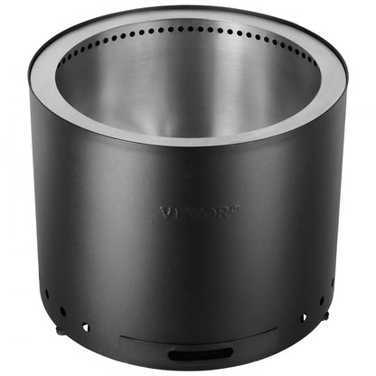 6834-49 - VEVOR Smokeless 19.3" Fire Pit - Durable Stainless Steel Design