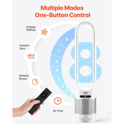 UML-050 - Bladeless 40" Oscillating Fan with High Airflow