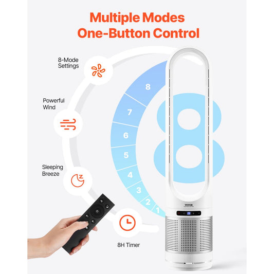 UML-050 - Bladeless 40" Oscillating Fan with High Airflow