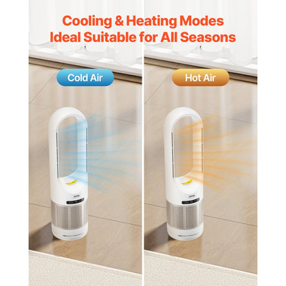 UML-046JR - Bladeless 34" Tower Fan for Year-Round Comfort