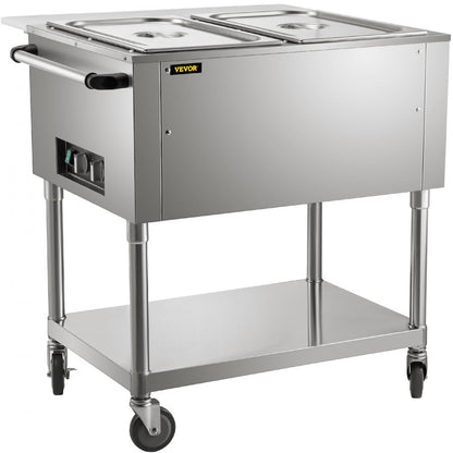 FZ-06B1 - Stainless Steel Electric Food Warmer for Two 1/1 Pans