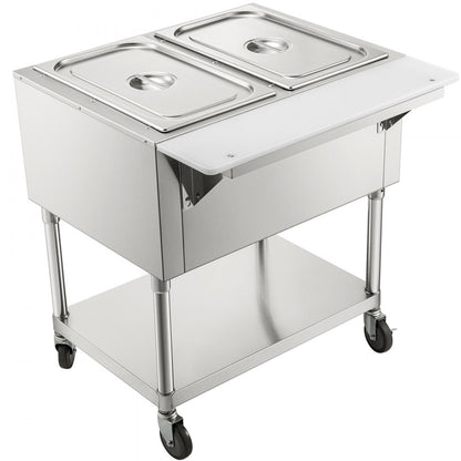 FZ-06B1 - Stainless Steel Electric Food Warmer for Two 1/1 Pans