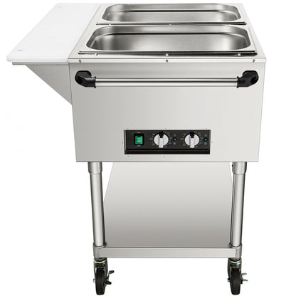 FZ-06B1 - Stainless Steel Electric Food Warmer for Two 1/1 Pans