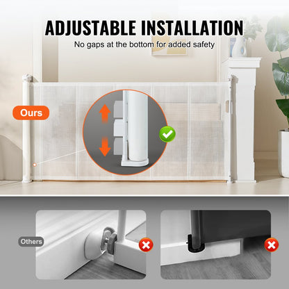 YJ-3371 - 34.2" Tall Retractable Baby Gate for Kids & Pets
