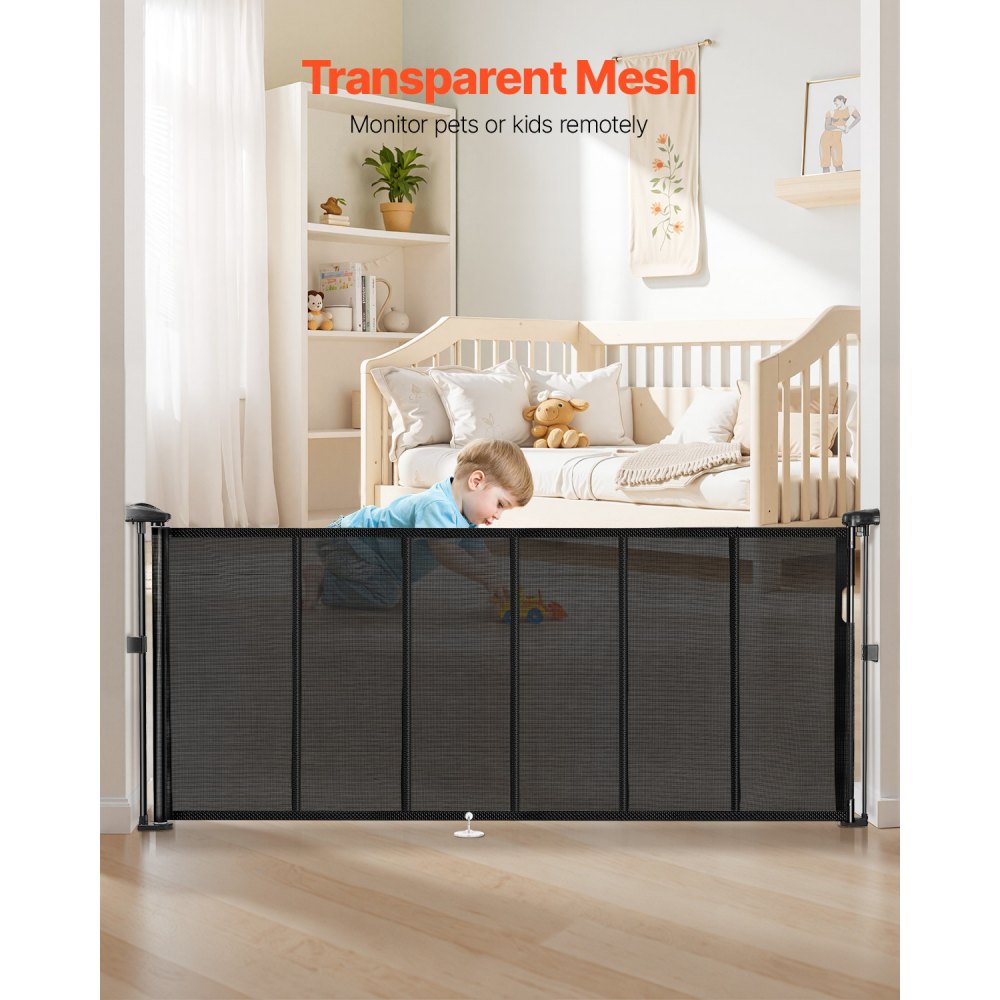 SH20.006BB-180CD - 34.2in Retractable Baby Gate for Kids & Pets