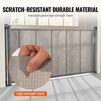 YJ-3371 - 76.8" VEVOR Retractable Baby Gate for Kids & Pets