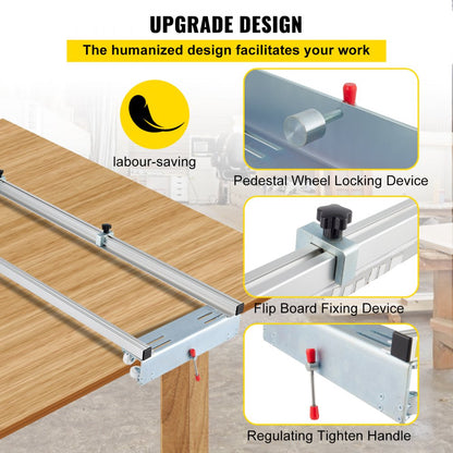 Planing Sled 60 in - 64" Aluminum Router Guide with Locking Handle
