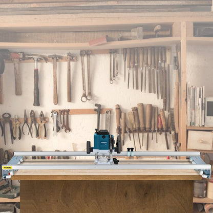 Planing Sled 60 in - 64" Aluminum Router Guide with Locking Handle