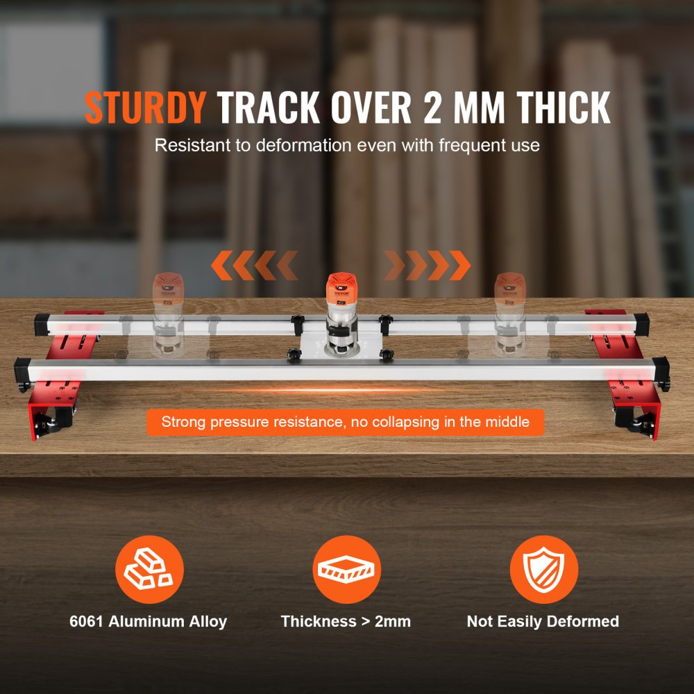 YS60-001 - Durable 60" Router Sled for Efficient Wood Slab Flattening