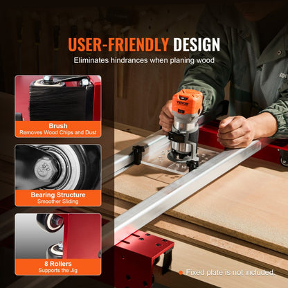YS60-001 - Durable 60" Router Sled for Easy Slab Flattening
