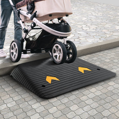 B001 - 4" High VEVOR Rubber Ramp, 35.5" L for Wheelchairs