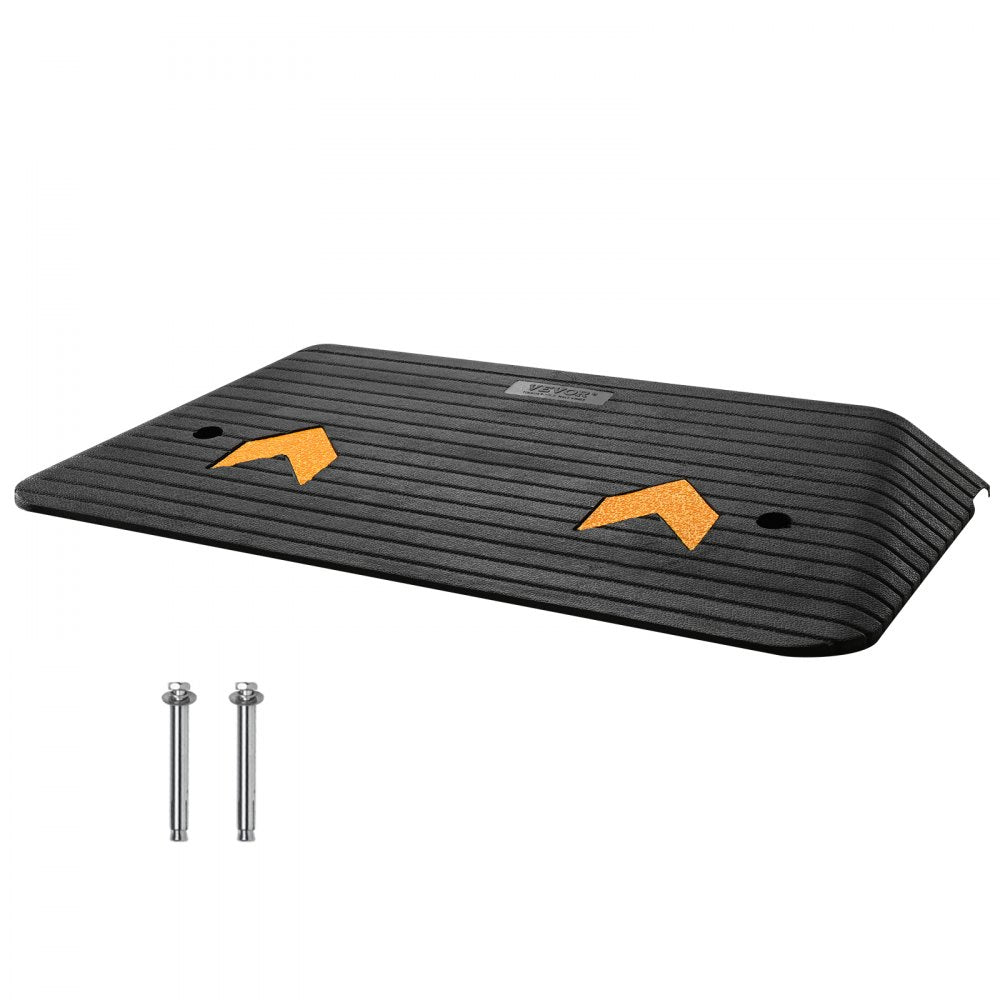 B001 - Durable 3-Inch Rubber Threshold Ramp for Seamless Accessibility