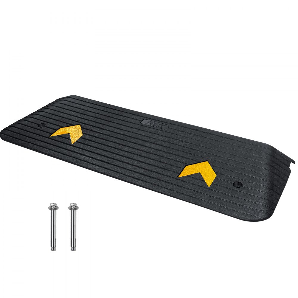 B001 - Heavy-Duty 1.5" Rubber Ramp for Easy Wheelchair Access