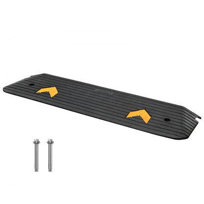 B001 - Durable 1" Rise Rubber Wheelchair Ramp with Non-Slip Surface