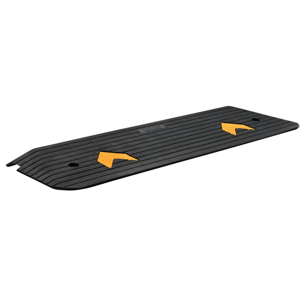 B001 - Durable 1" Rise Rubber Wheelchair Ramp with Non-Slip Surface
