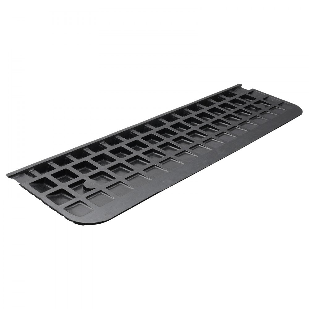 B001 - Durable 1" Rise Rubber Wheelchair Ramp with Non-Slip Surface