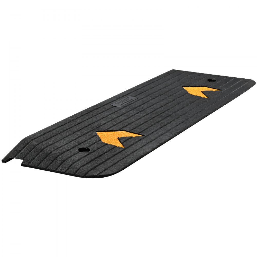 B001 - Durable 1" Rise Rubber Wheelchair Ramp with Non-Slip Surface