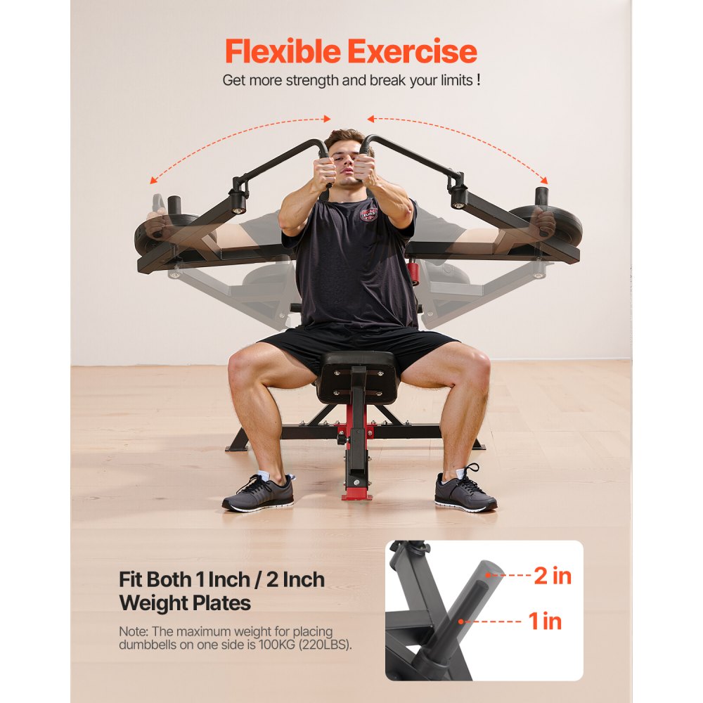 HM2908 - Adjustable Incline Fly Machine for Upper Body Strength