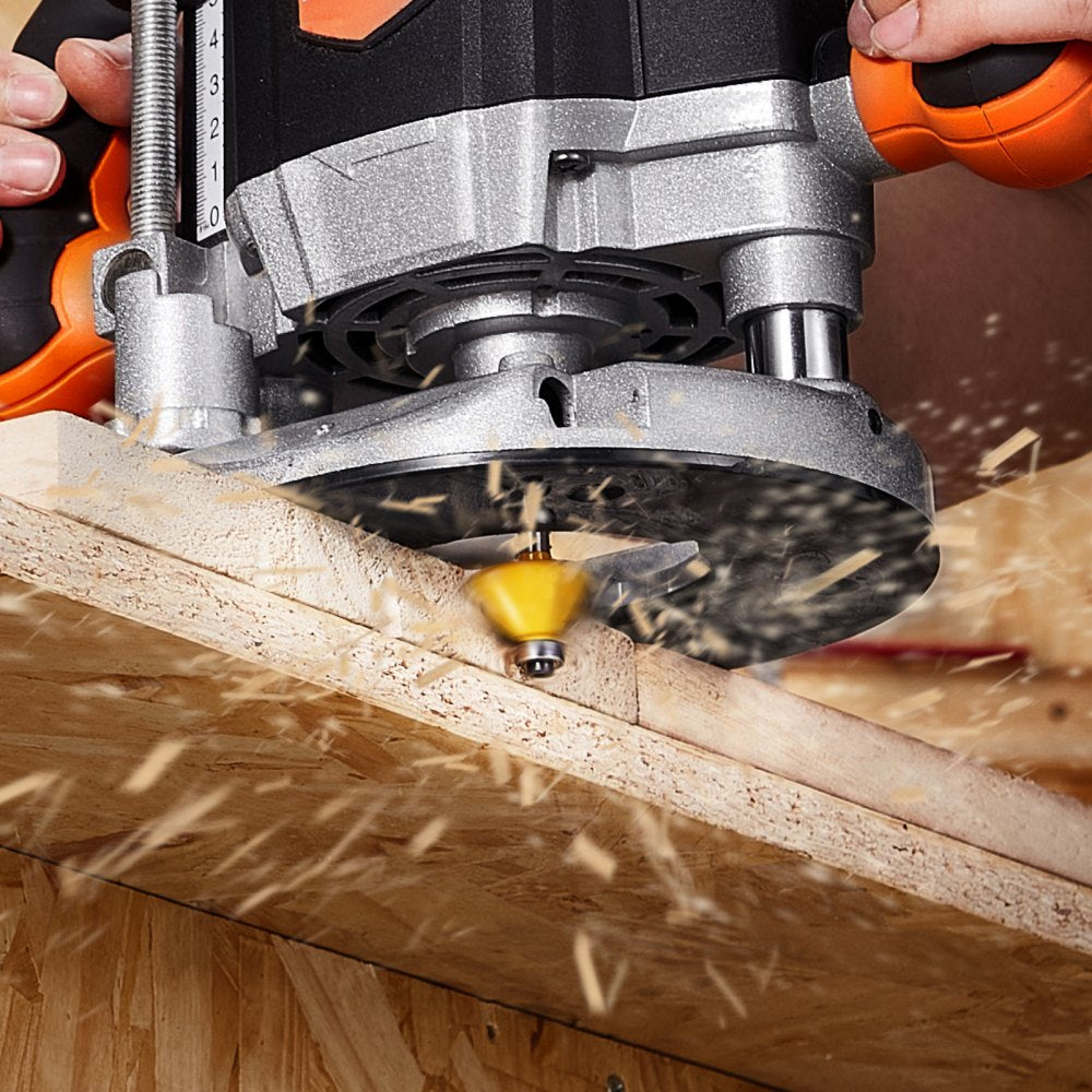 15PCS-A*6.35mm - 15-Piece Carbide Router Bit Set with 1/4 Inch Shank