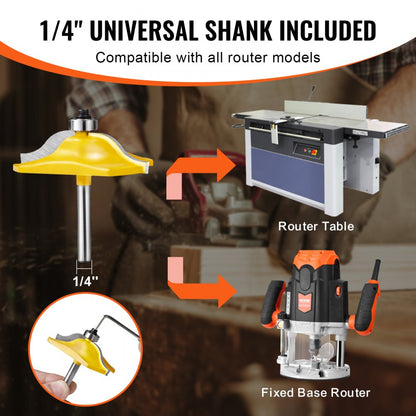 3PCS-A*6.35mm - Precision Carbide Router Bits Set for Woodworking Projects