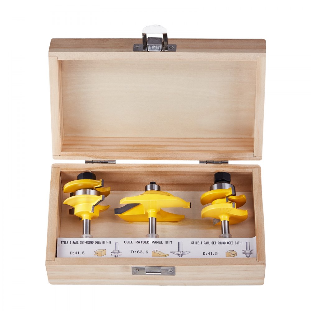 3PCS-A*6.35mm - Precision Carbide Router Bits Set for Woodworking Projects