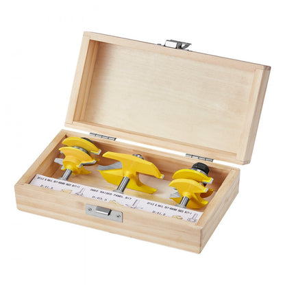 3PCS-A*6.35mm - Precision Carbide Router Bits Set for Woodworking Projects