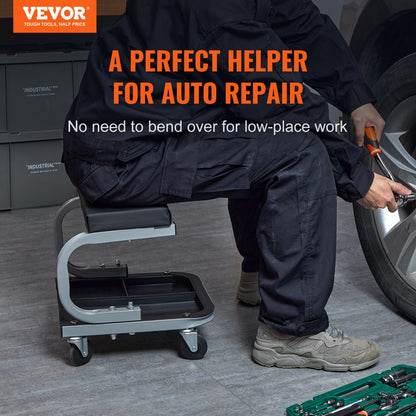 010174206832 - Durable 250 lb Garage Stool with 360° Casters