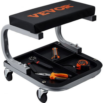 010174206832 - Durable 250 lb Garage Stool with 360° Casters