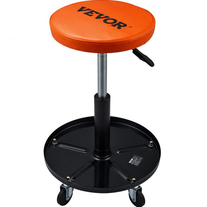 010934585246 - Ergonomic Rolling Creeper Stool, 16-22" Adjustable Height with Tool Tray