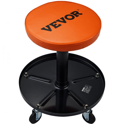 010934585246 - Ergonomic Rolling Creeper Stool, 16-22" Adjustable Height with Tool Tray