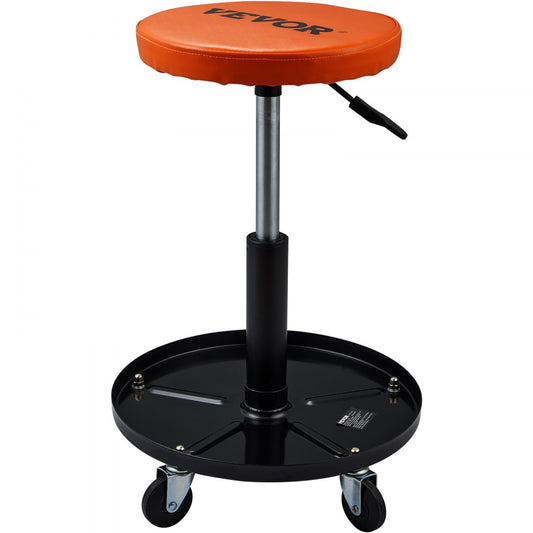 010934585246 - Ergonomic Rolling Creeper Stool, 16-22" Adjustable Height with Tool Tray